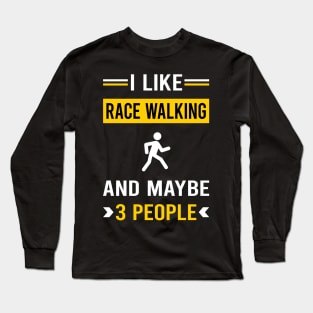 3 People Race Walking Long Sleeve T-Shirt